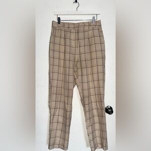 Grace Karin Women's Tan Checkered Chinos